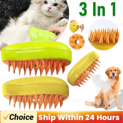 3-in-1 Steamy Pet Brush